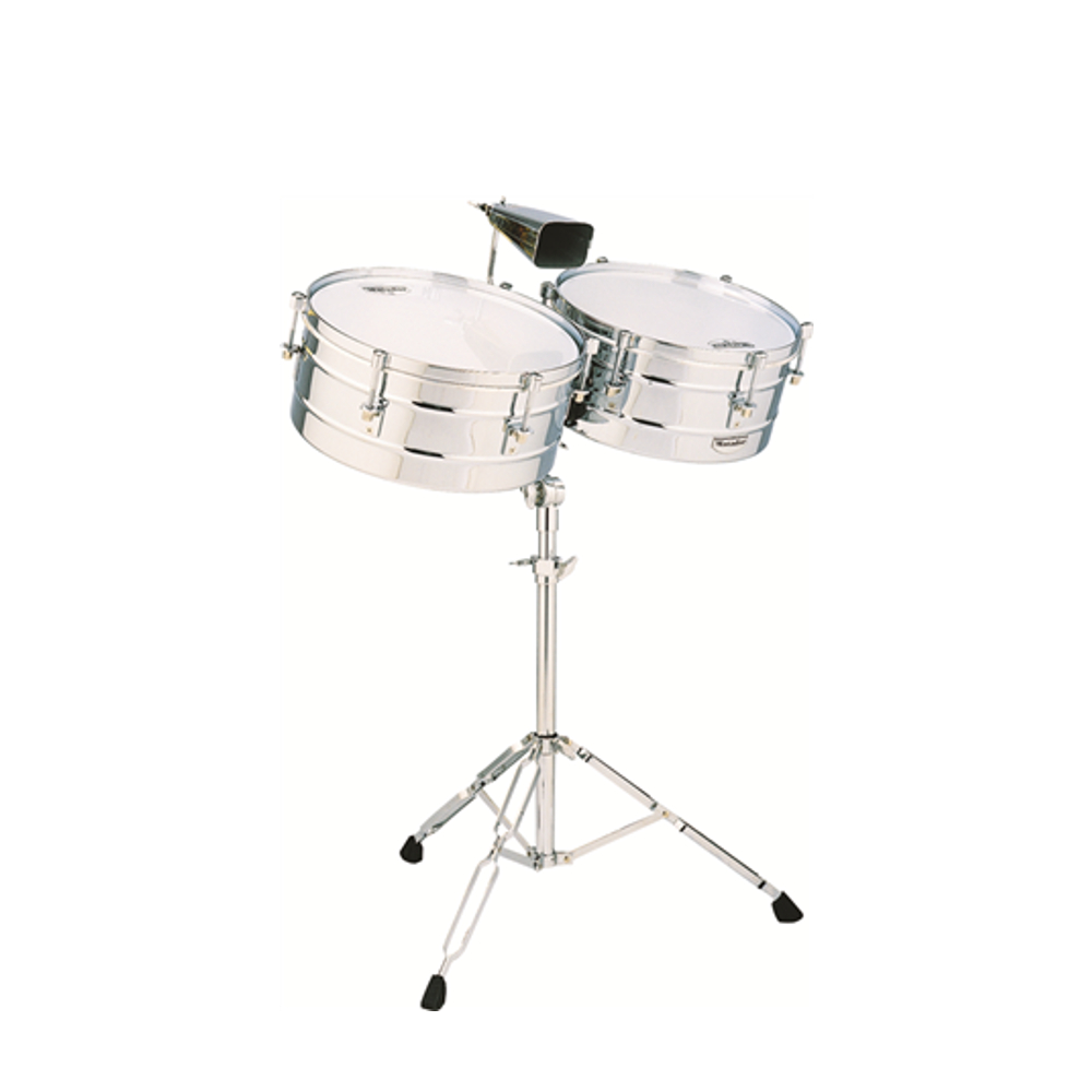 Latin Percussion (LP) - Steel Matador Timbales 14inch/15inch - Chrome (M257)