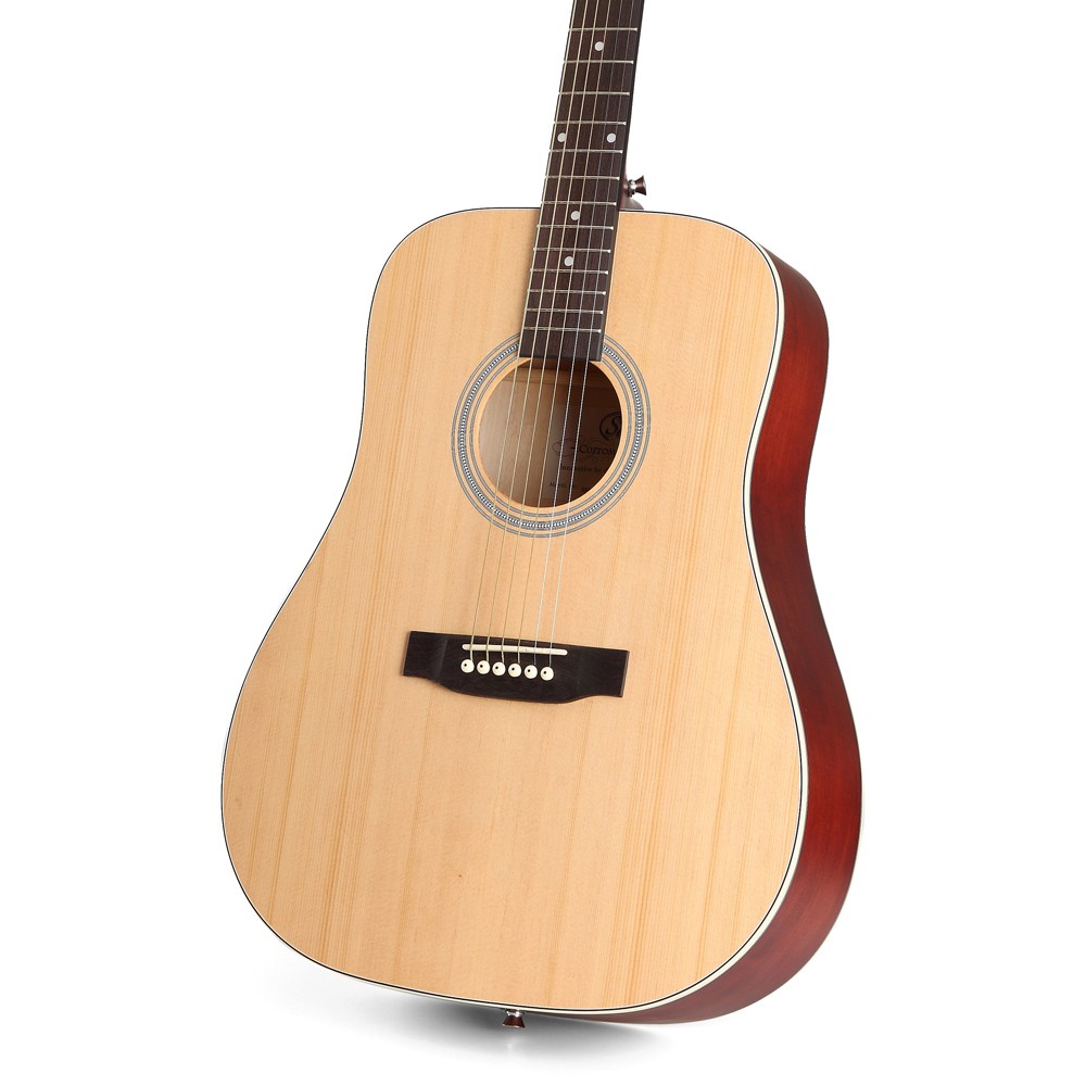 SX SD204 Dreadnought Acoustic Guitar (Natural) 