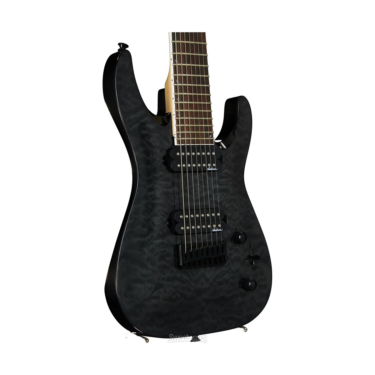 Jackson JS32-8Q DKA HT Dinky Arch Top Electric Guitar (Transparent Black)