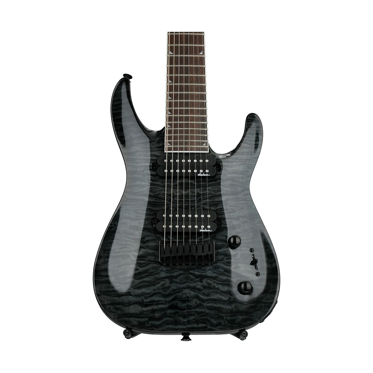 Jackson JS32-8Q DKA HT Dinky Arch Top Electric Guitar (Transparent Black)