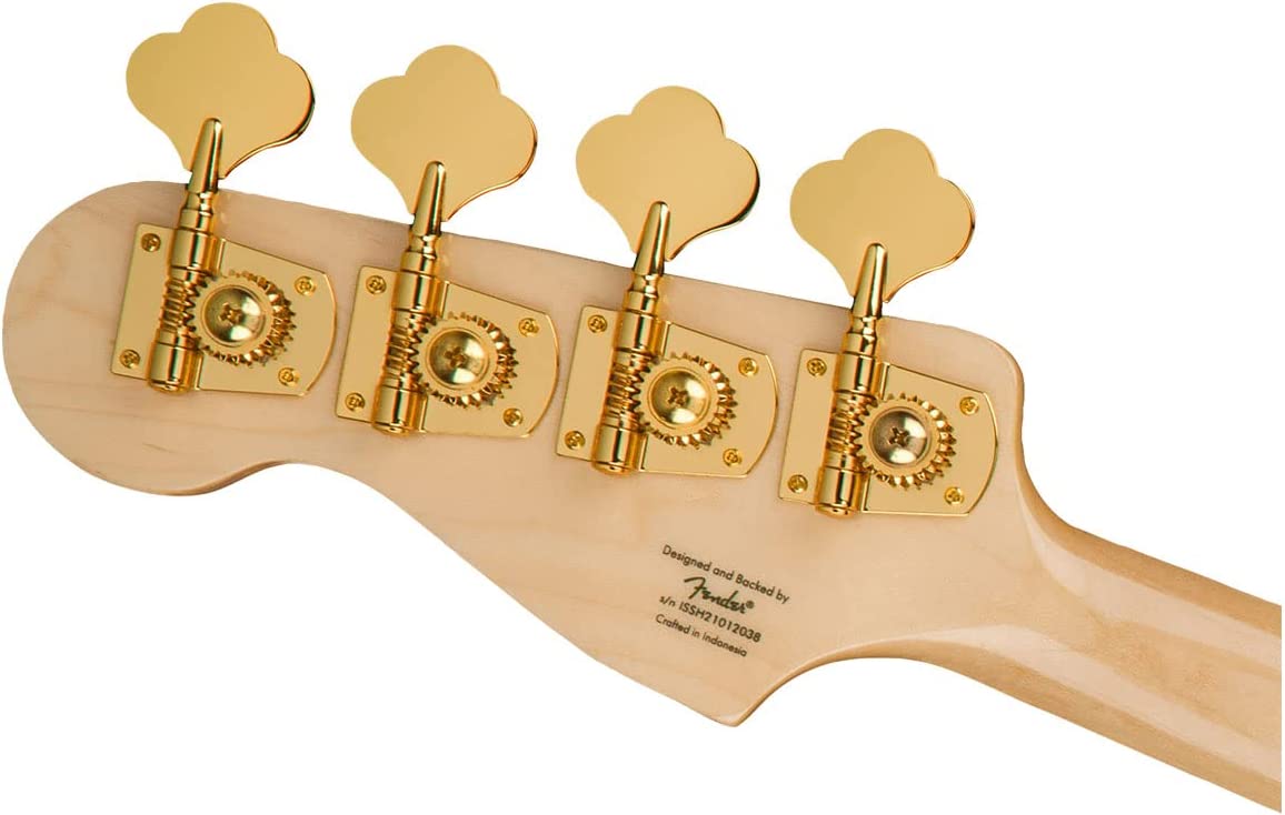Squier by Fender 40th Anniversary Precision Bass Guitar Vintage Edition - Black & Laurel Gold (0379430506)