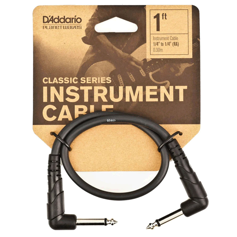D'Addario Planet Waves PW-CGTPRA-01 Classic Series 1-ft  1/4 inch Patch Cable