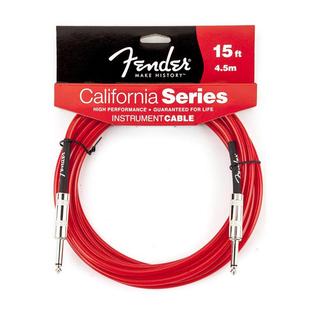 Fender 15ft Candy Apple Red Instrument Cable