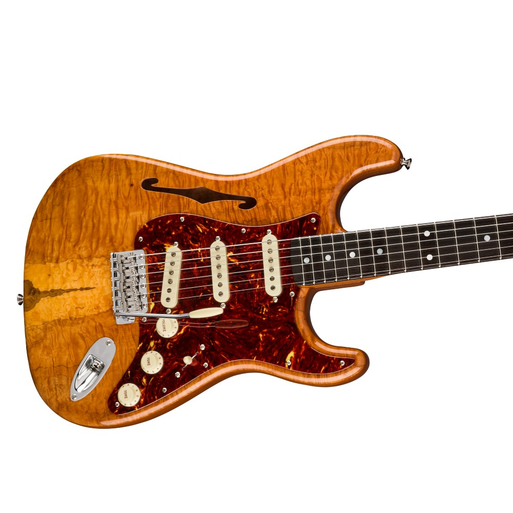 Fender 2020 Custom Shop Artisan Spalted Maple Stratocaster Thinline Electric Guitar - Aged Natural (9235001197)