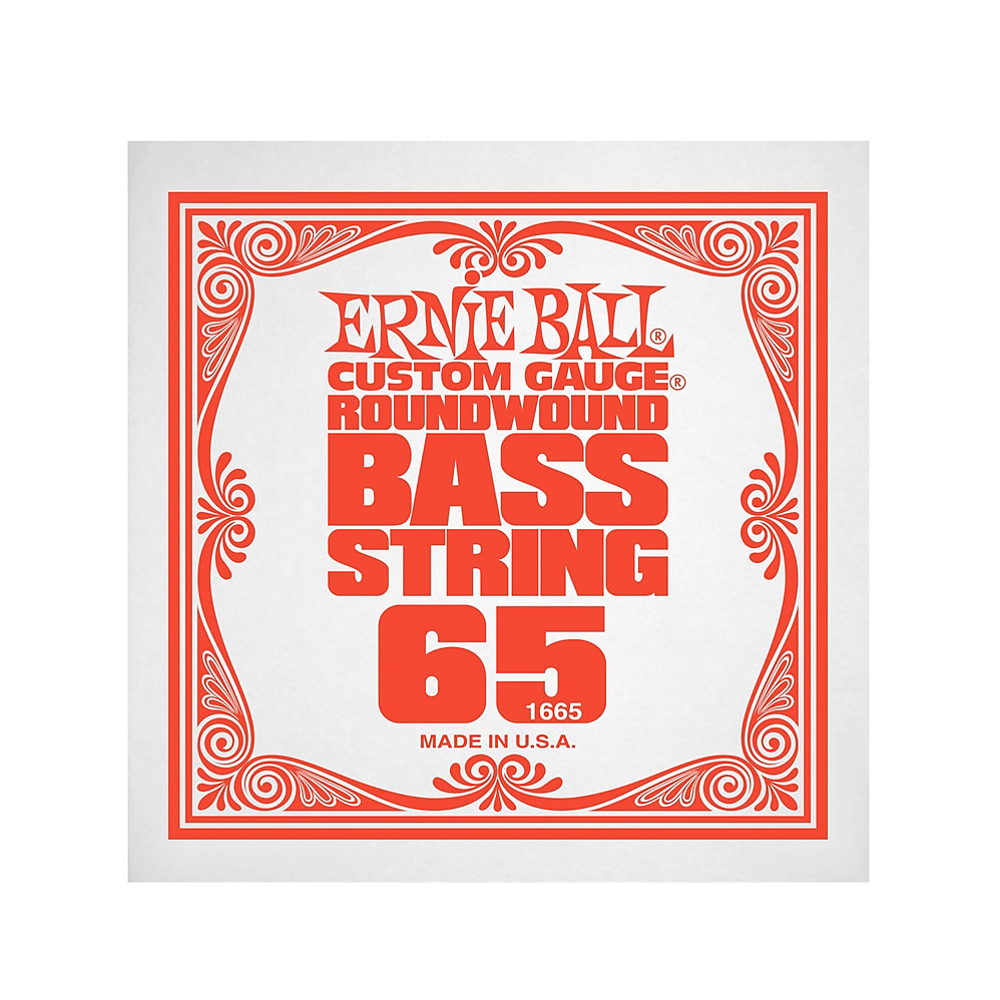 Ernie Ball 1665 Nickel Wound Electric Bass Guitar String .065 (Single)