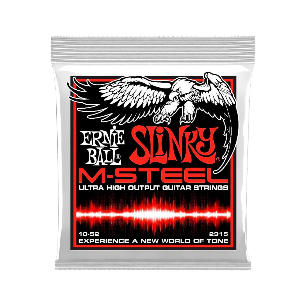 Ernie Ball 2915 Slinky M-Steel Electric Guitar Strings (10-52)