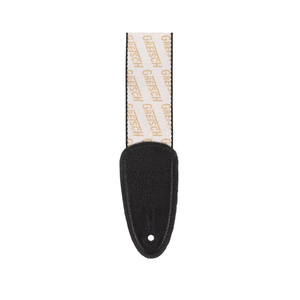 Gretsch Logo Guitar Strap - White/Gold (9224546001)