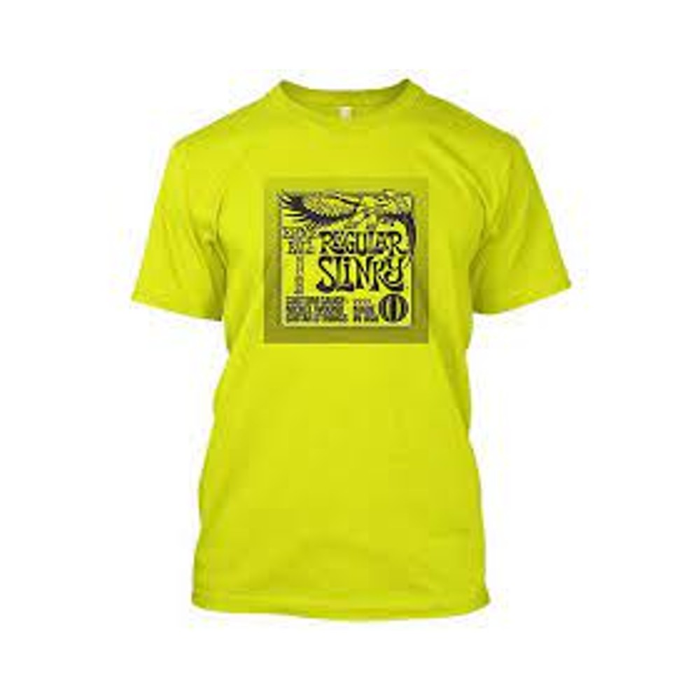 Ernie Ball 4725 Regular Slinky T-Shirt Neon (Small)