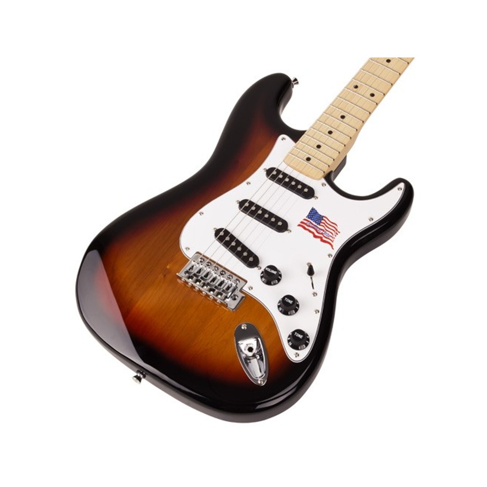 SX Alder Series Semi-Hollow 'ST' Style Electric Guitar (3 Tone Sunburst)