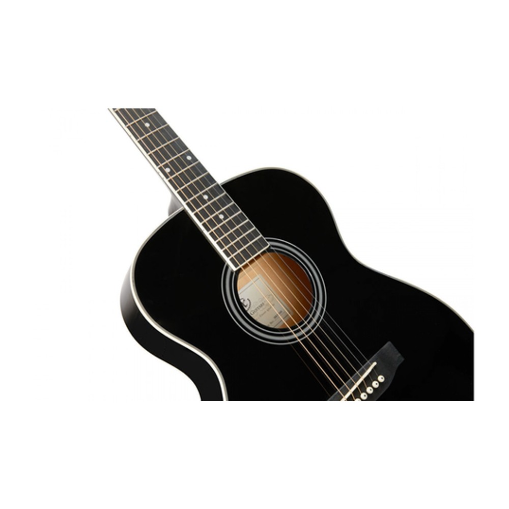 SX SO104GBK Auditorium Acoustic Guitar (Gloss Black)