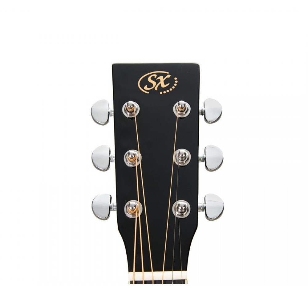 SX SO104GBK Auditorium Acoustic Guitar (Gloss Black)