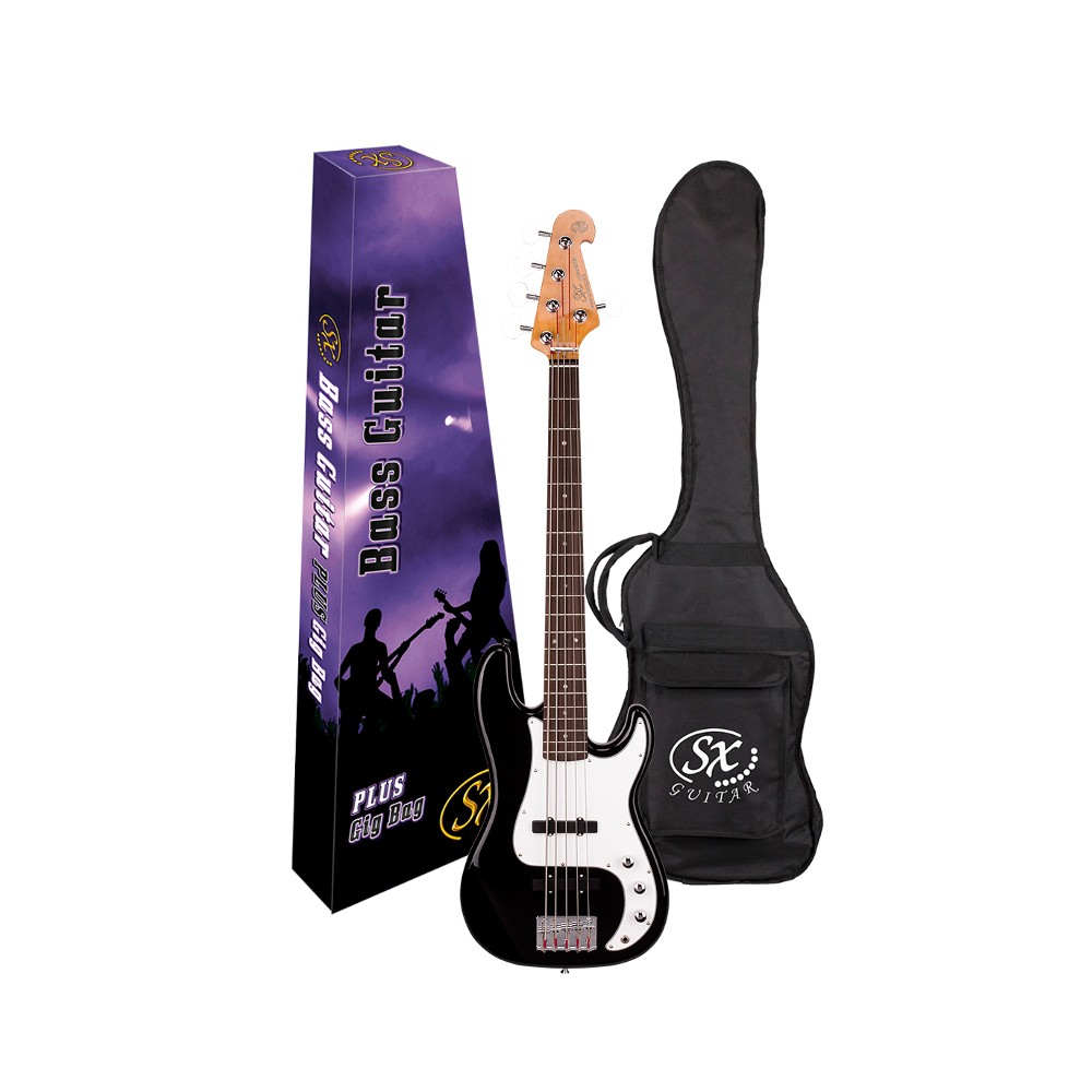 SX FJB62+5 5-String Bass Guitar (Black)