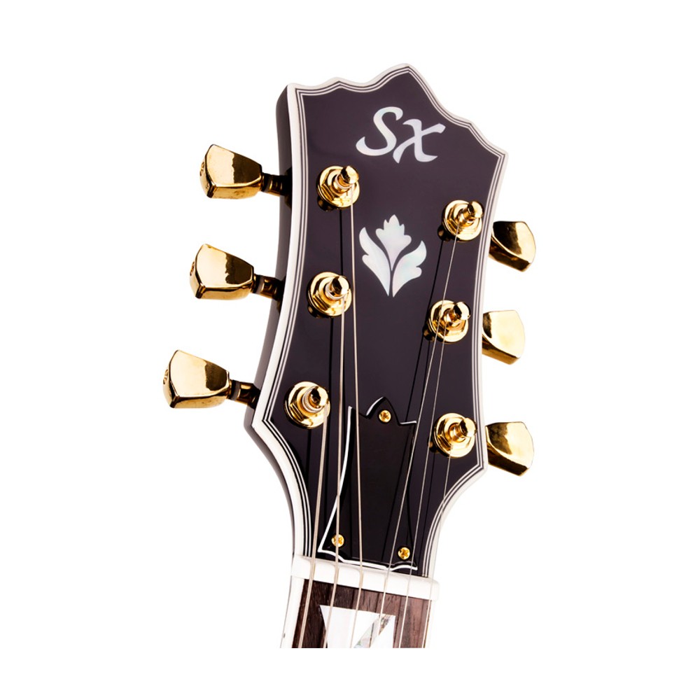 SX GG5/CUS/BK Semi Hollow Acoustic-Electric Guitar (Black)