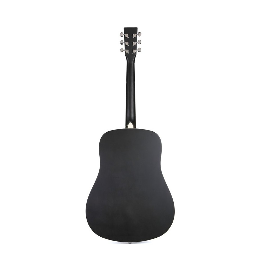 SX SD104BK Dreadnought Acoustic Guitar (Black)