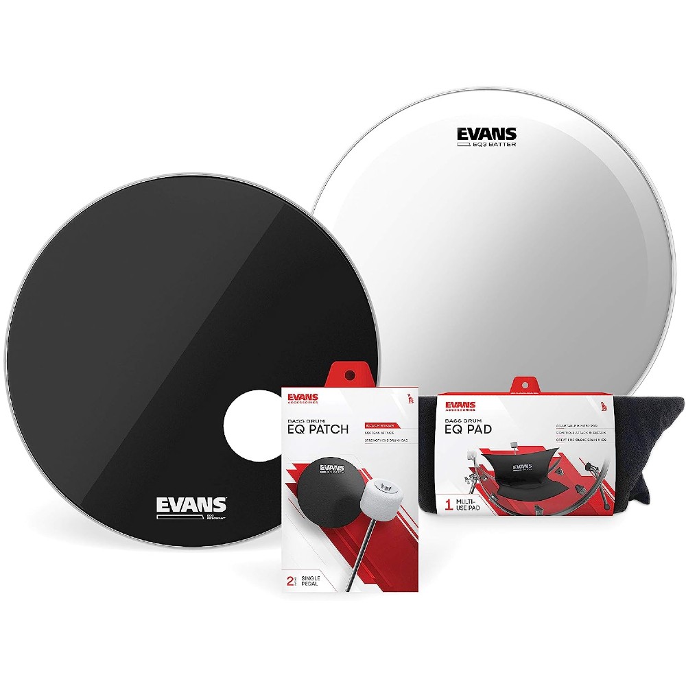 Evans 22-inch Bass Drum Head Set with EQPAD (BD22B3 EQ3)