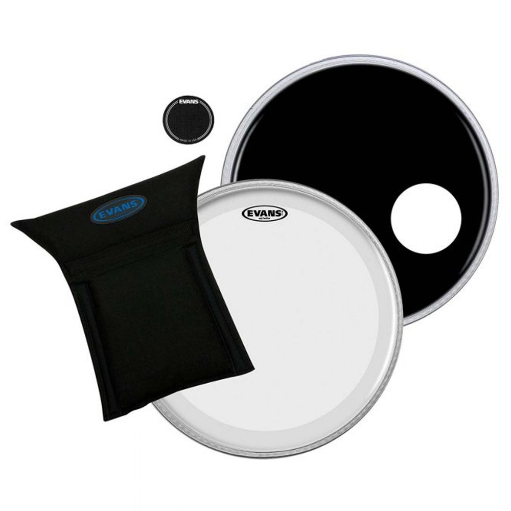 Evans 22-inch Bass Drum Head Set with EQPAD (BD22B3 EQ3)