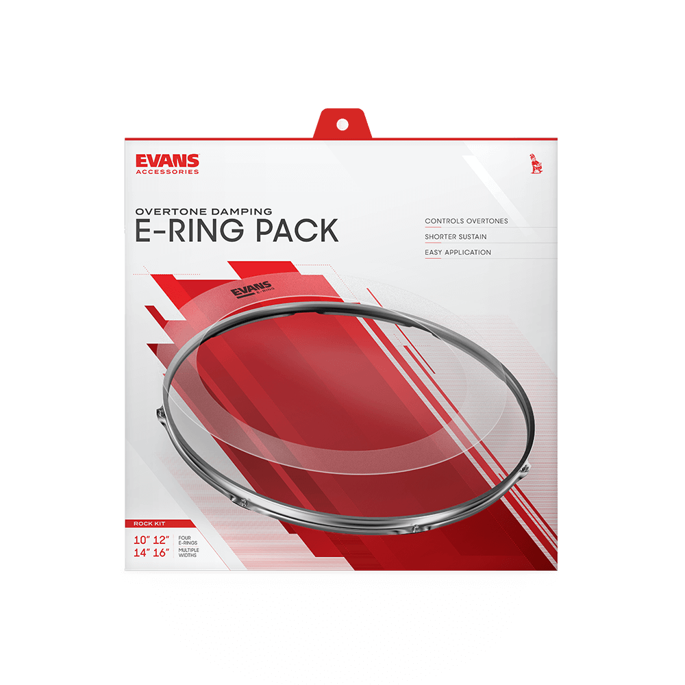 Evans E-Ring Rock Pack (10, 12 and 16 inch) with 14-inch Snare E-Ring (ER-ROCK)