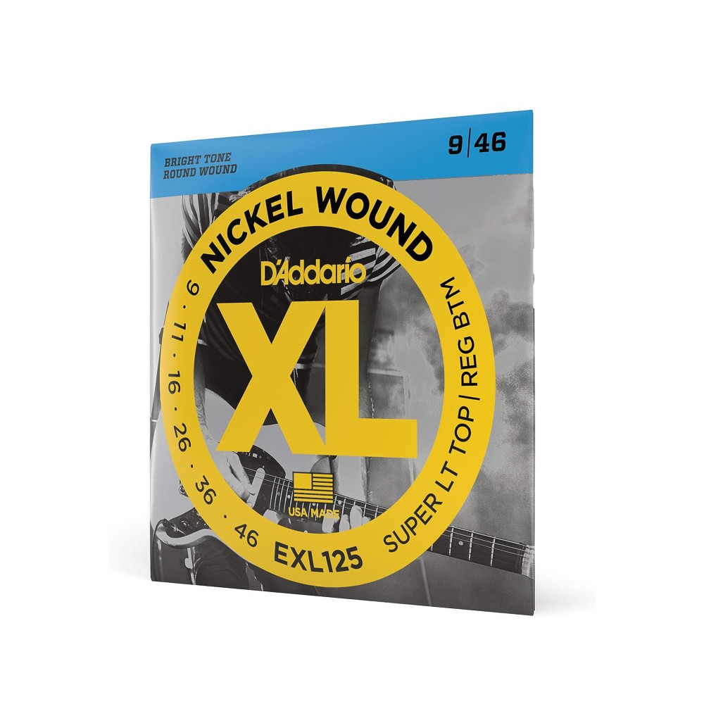 D'Addario EXL125 XL Nickel Wound Super Light Electric Guitar Strings (9-46)