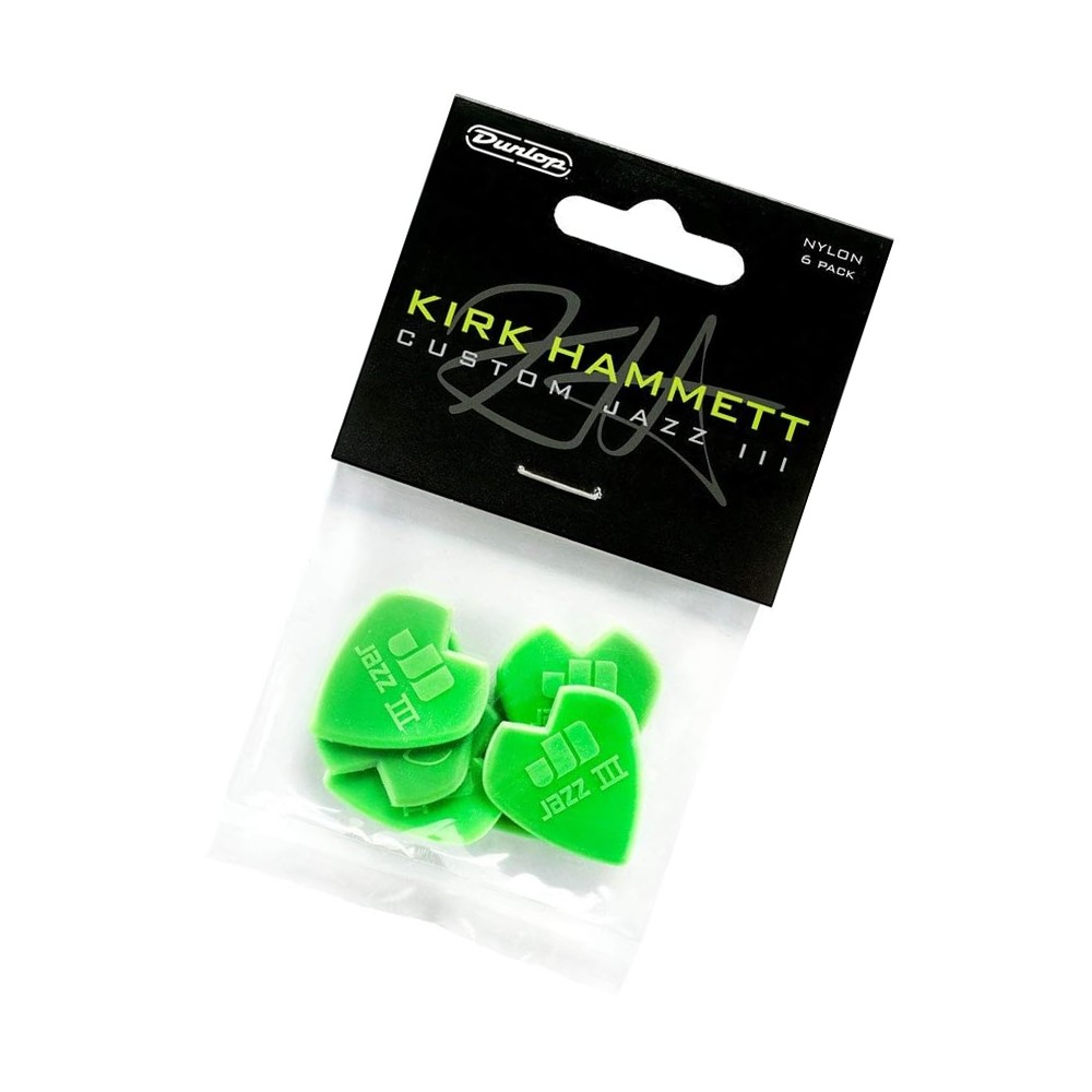 Dunlop 47PKH3N Kirk Hammett Signature Jazz III Guitar Picks (Pack of 6)