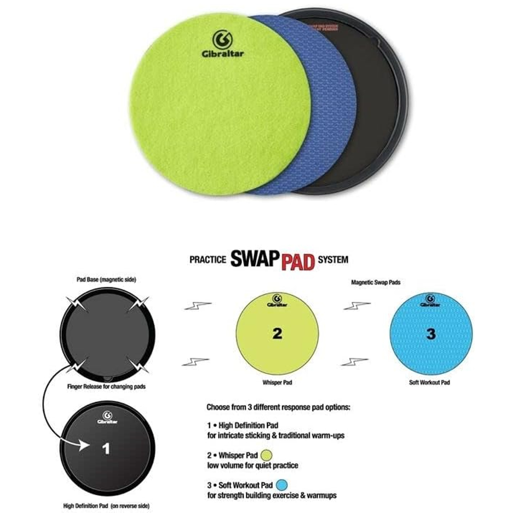 Gibraltar SC-SWAP Swap Magnetic Multi Surface Drum Practice Pad