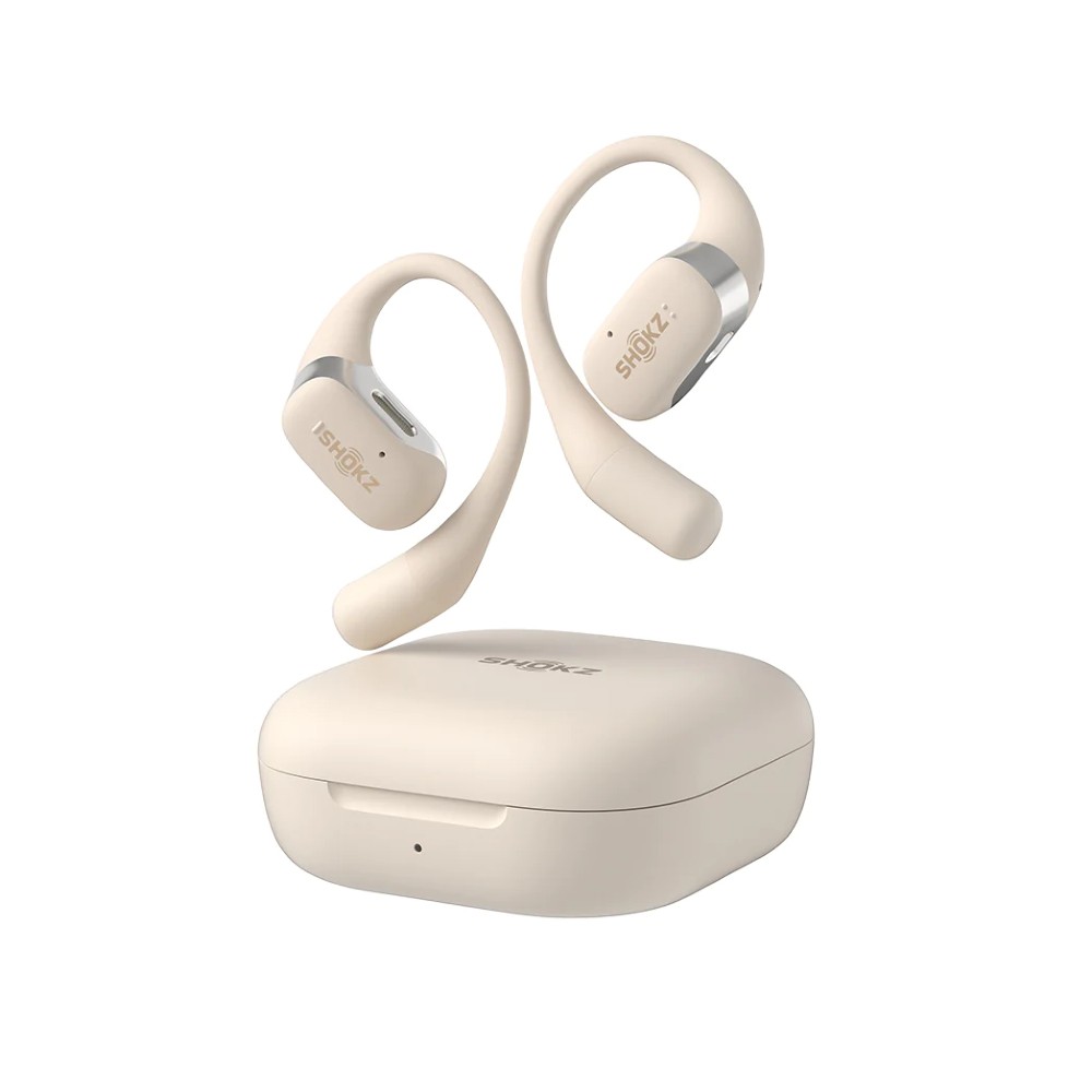 Shokz OpenFit Open Ear Wireless Bluetooth Earbuds - White (T910BG)