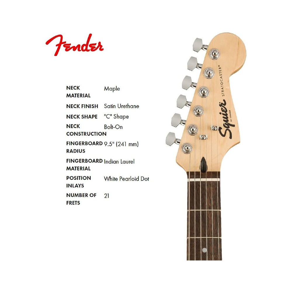 Squier by Fender Bullet Stratocaster SSS Right Handed - Artic White (370001580)