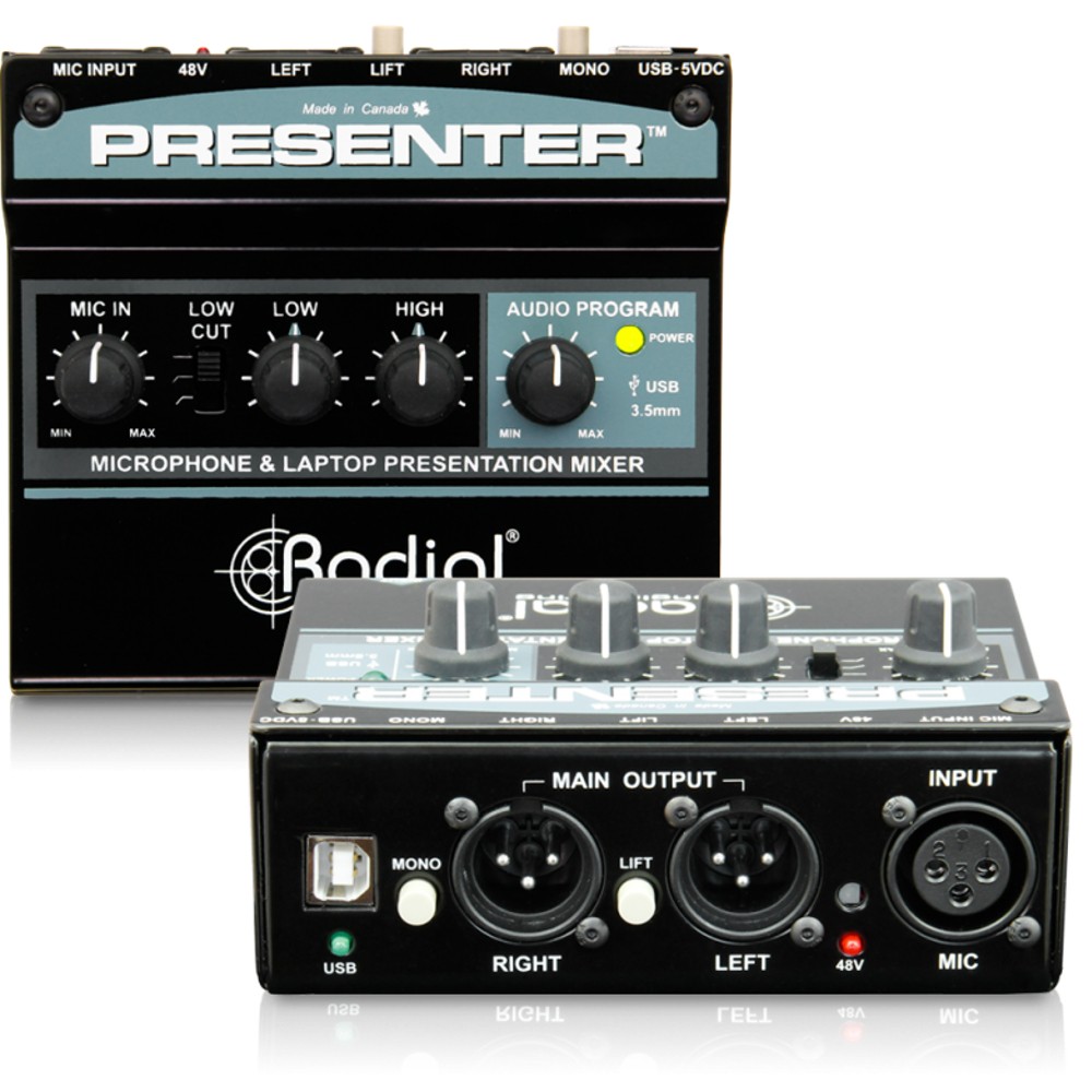 Radial Presenter Mic and Laptop Presentation Mixer