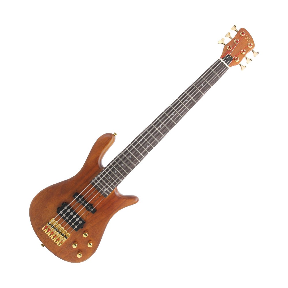 SX SWB1/6 6 String Bass Guitar (Natural)