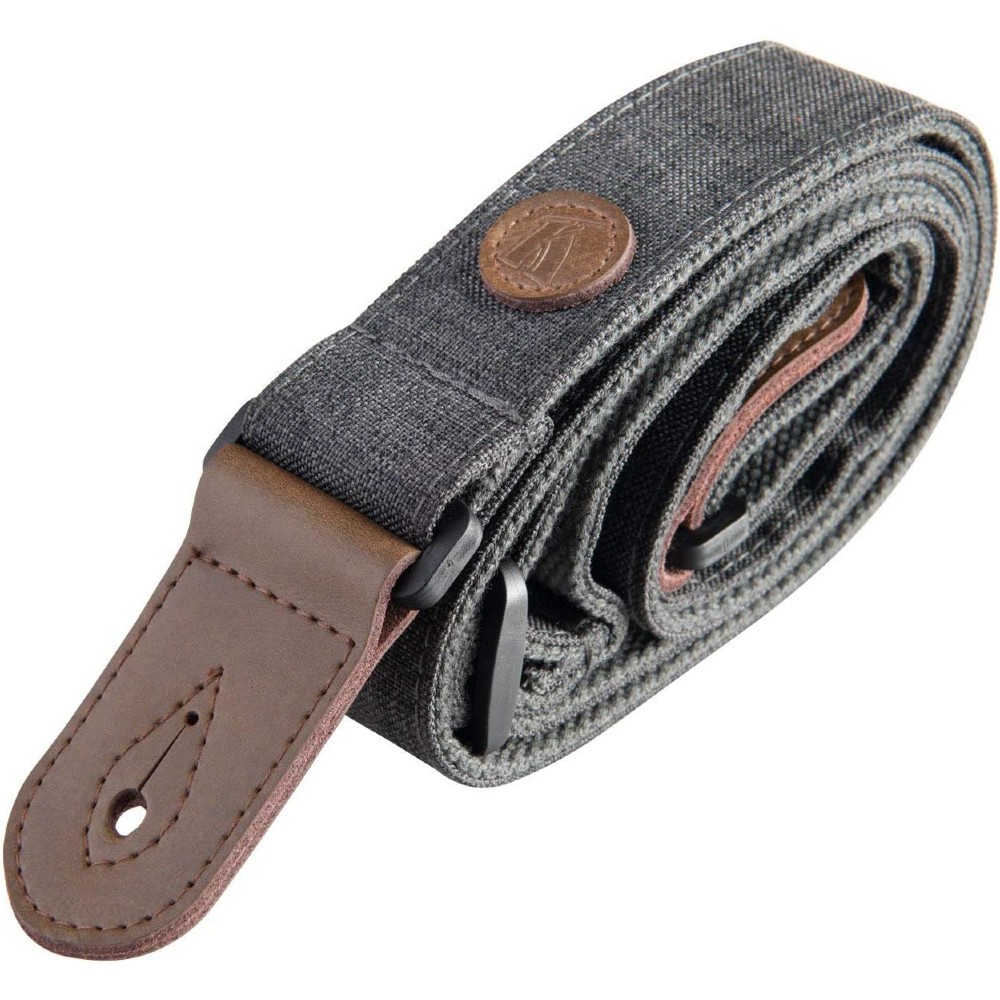 Kala Sonoma Coast Deluxe Ukelele Cloth Strap - Goat Rock Gray (K-DSTP-CL)