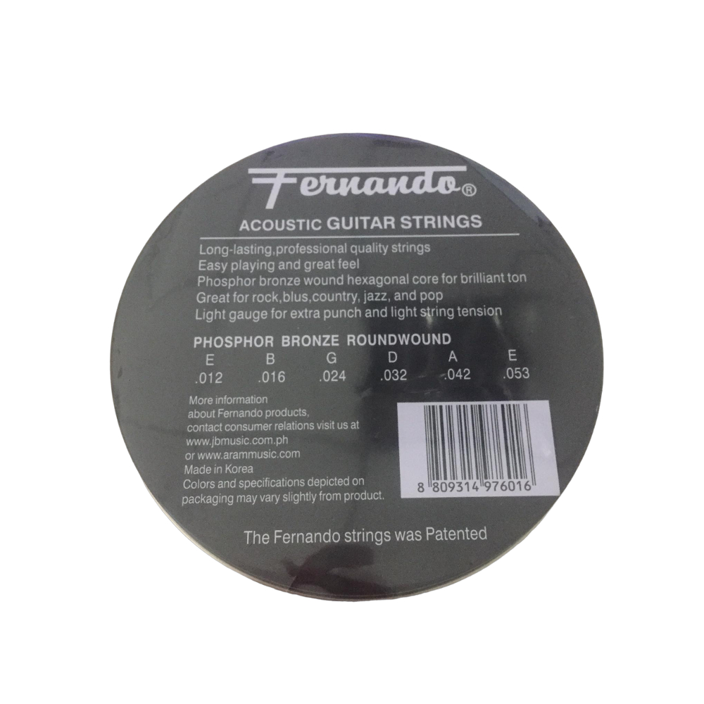 Fernando NFCA Acoustic Guitar Strings Set (Light Gauge 12-53)