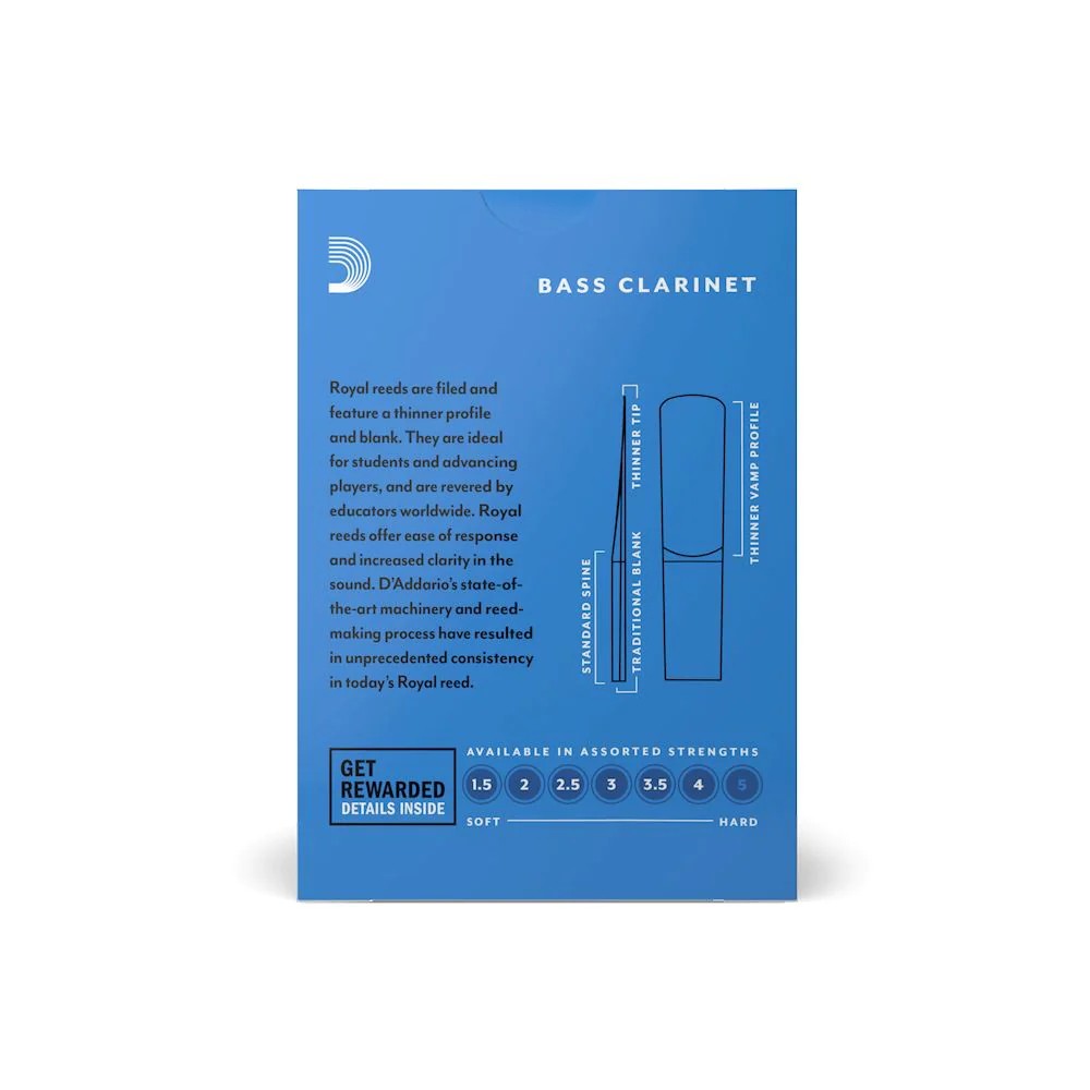 Rico Royal 2.0 Strength Reeds for Eb Clarinet