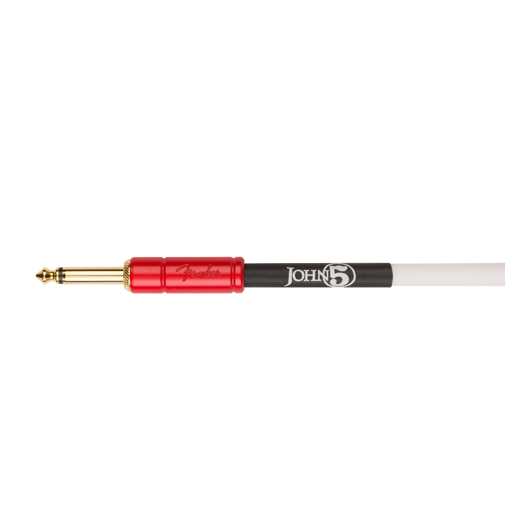 Fender John 5 Signature 10ft Instrument Cable (White and Red)