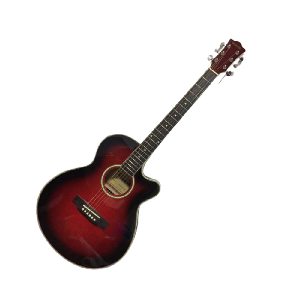 Fernando MJG-100CE Steel Guitar with Pickup and G-Tone Tuner (Red Sunburst)