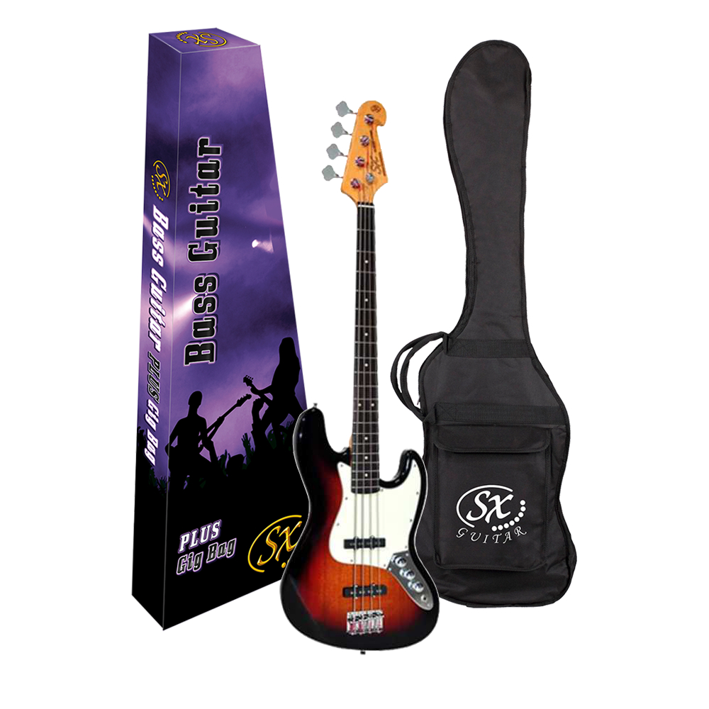 SX SJB62+/3TS JB Electric Bass Guitar (3 Tone Sunburst)