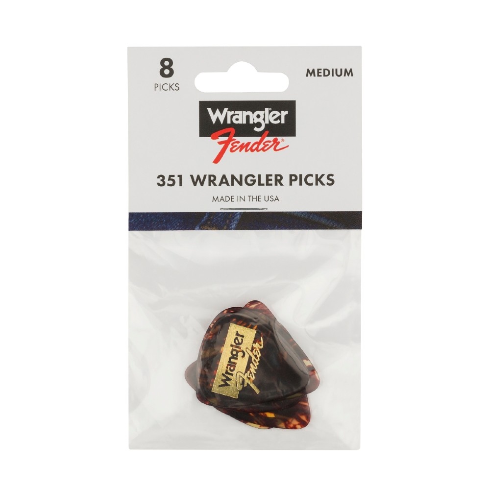 Fender 351 Wrangler x Fender Guitar Picks - Tortoiseshell (8 pack)