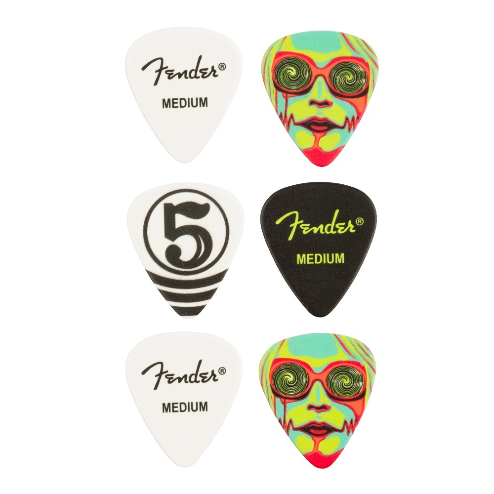 Fender John 5 351 Celluloid Guitar Picks - Medium (6 pack)