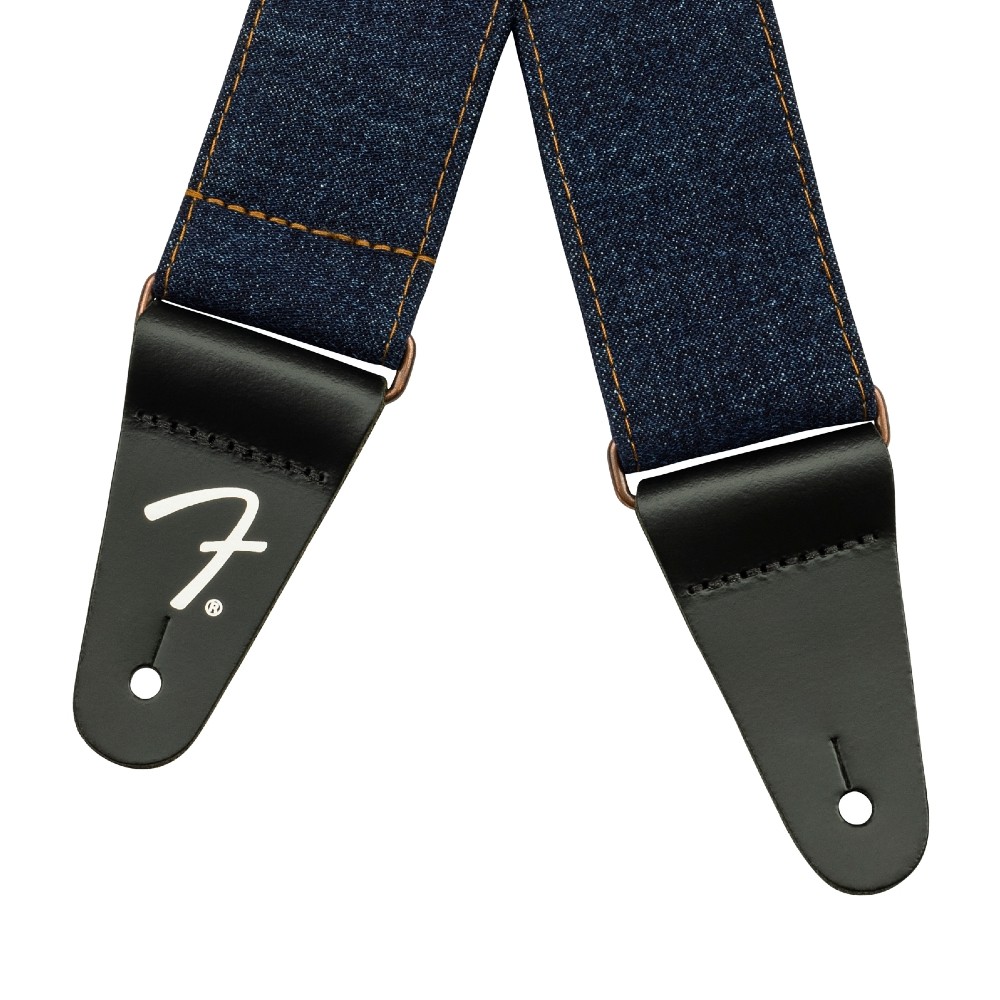 Fender Wrangler X  Fender Ripped Denim Guitar Strap (Dark Indigo)