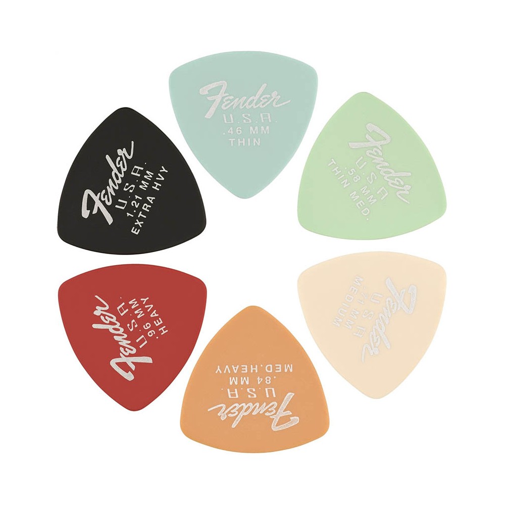 Fender 346 Dura Tone Derlin Guitar Picks - Fiesta Red (12 Pack) 