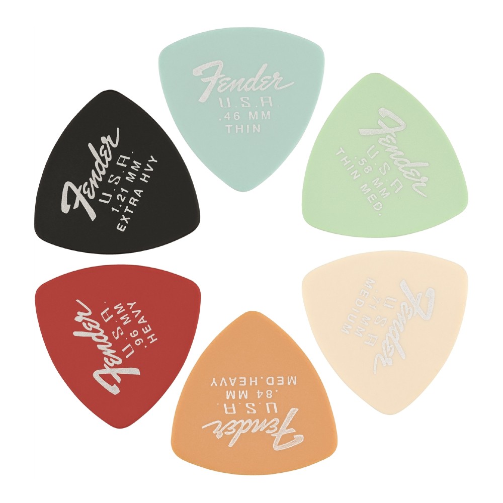 Fender 346 Dura Tone Derlin Guitar Picks - Black (12 Pack)