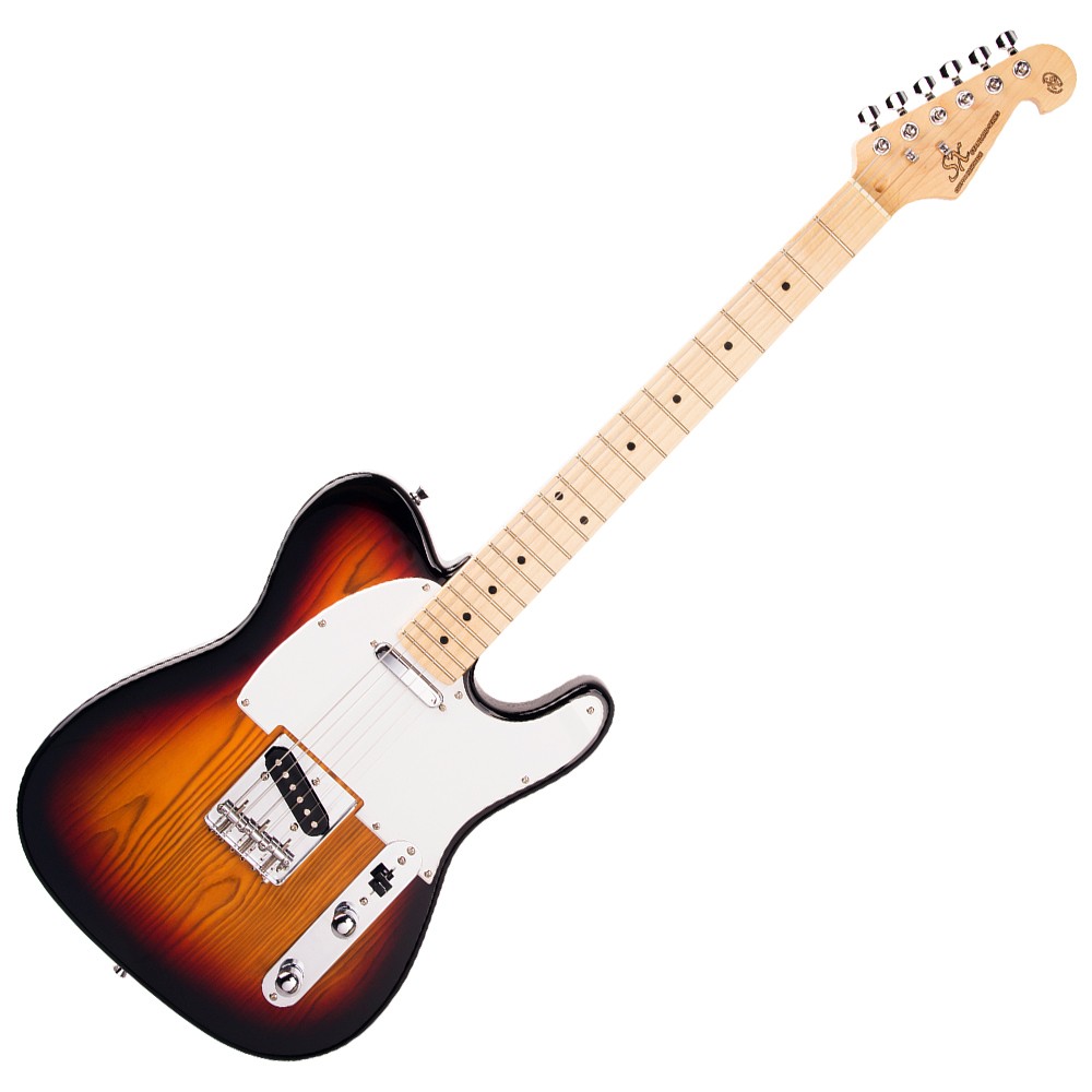 SX SEM2/3TS 3 Tone Sunburst Telecaster Electric Guitar with Bag