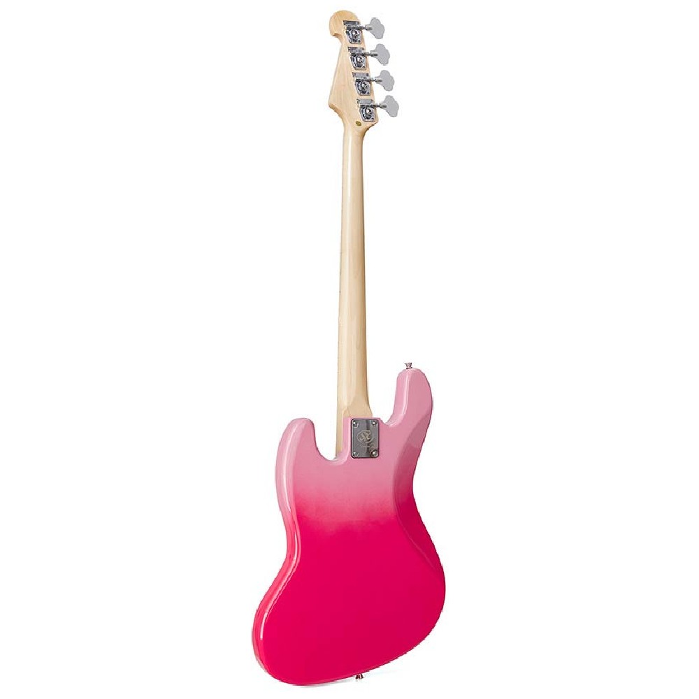 SX SBM1/PT Jazz Bass Guitar with Bag (Pink Twilight)