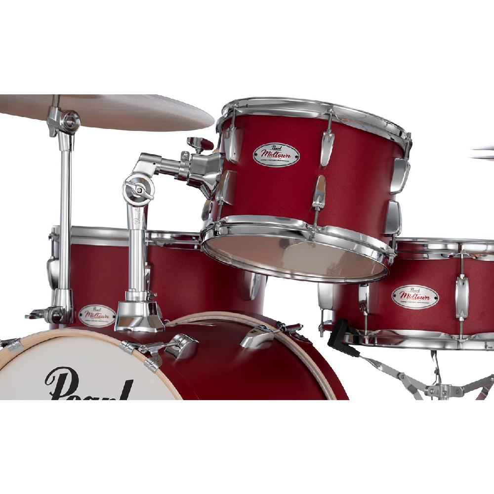 Pearl MT564/C Midtown 4pc Compact Drum Set - #747 Matte Red (Cymbals not Included)