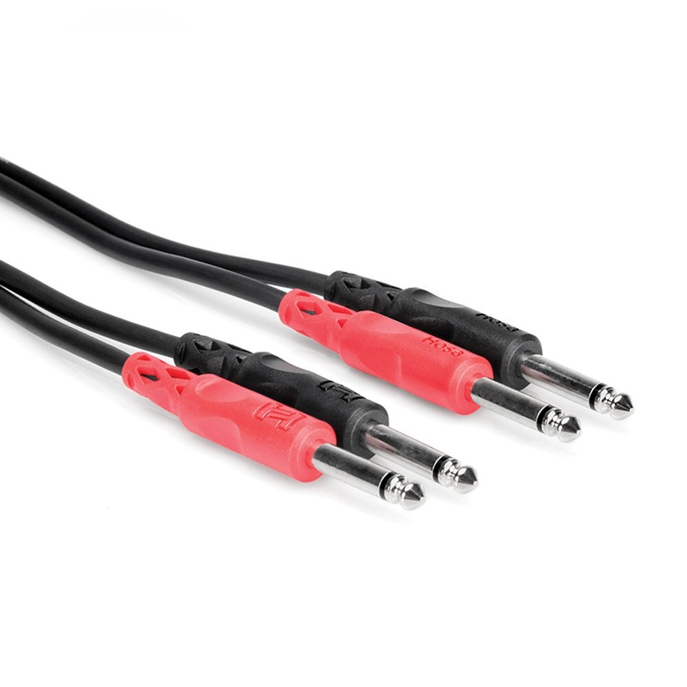 Hosa CPP-204 Dual 1/4 inch TS to Dual 1/4 inch TS Stereo Interconnect Cable (4m.)