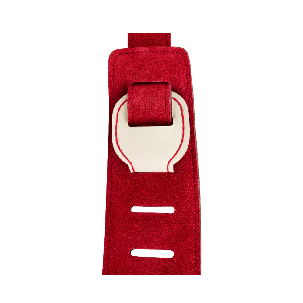 Fender John 5 Leather Guitar Strap - White and Red (990650109)