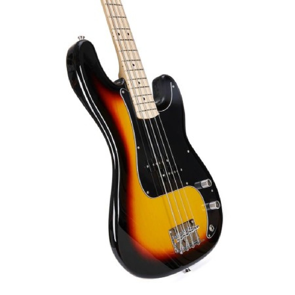 SX SBM2/3TS Precision Bass Guitar with Bag (3 Tone Sunburst)