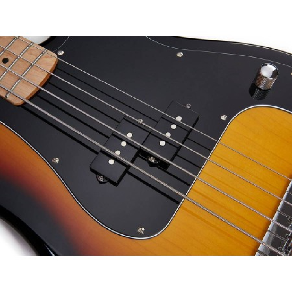 SX SBM2/3TS Precision Bass Guitar with Bag (3 Tone Sunburst)