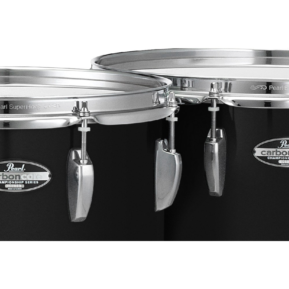 Pearl PMTCCS8023/A+ CXT-2 (8-10-12-13 inch) Carboncore Championship  Marching Toms with Carrier (#103 Piano Black)