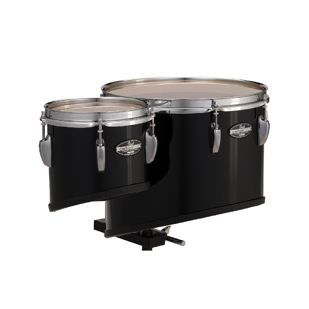 Pearl PMTCCS8023/A+ CXT-2 (8-10-12-13 inch) Carboncore Championship  Marching Toms with Carrier (#103 Piano Black)