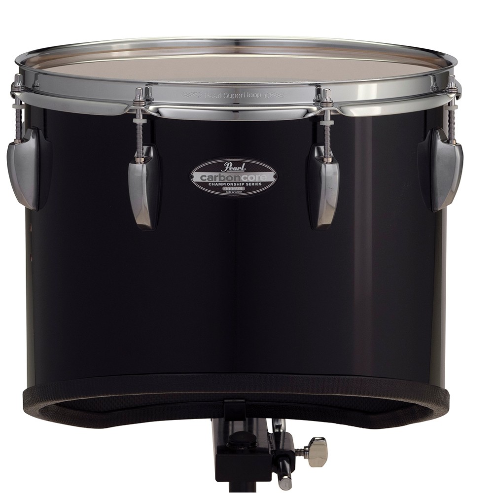 Pearl PMTCCS8023/A+ CXT-2 (8-10-12-13 inch) Carboncore Championship  Marching Toms with Carrier (#103 Piano Black)