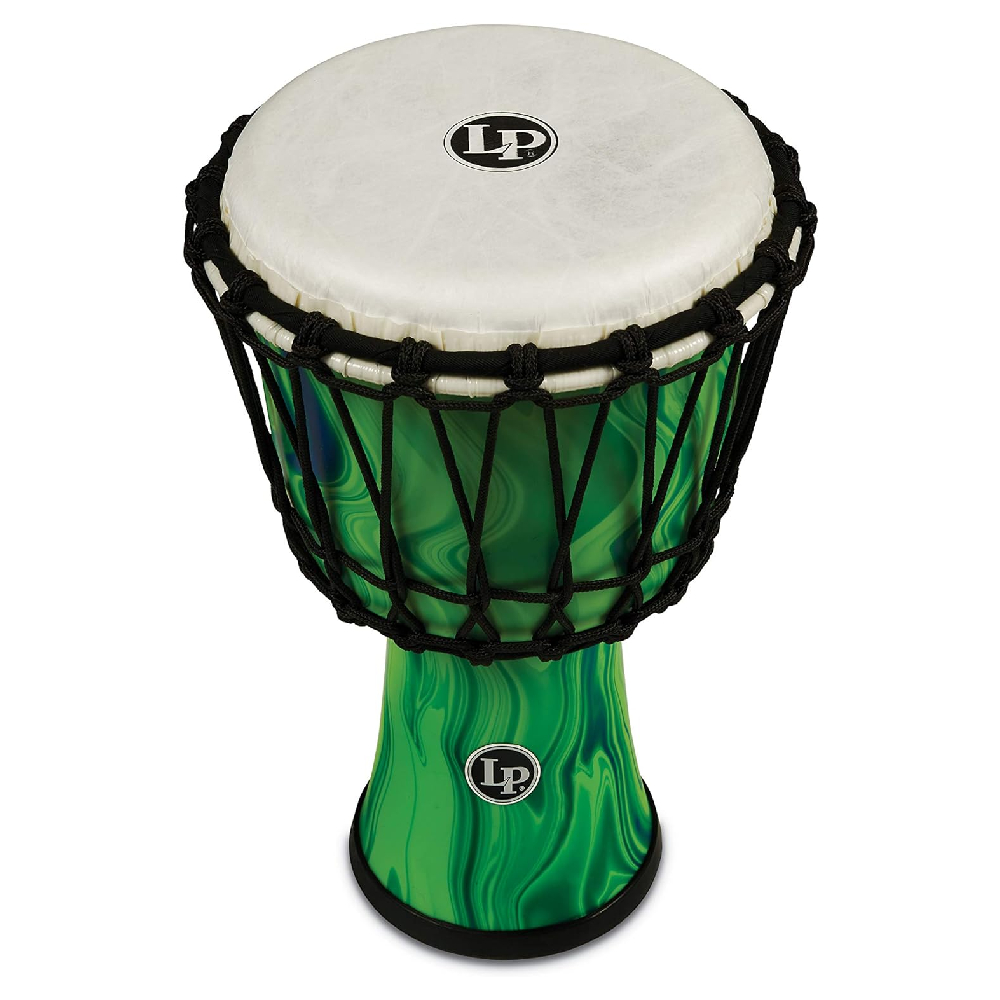 LP LP2010-GM LP World Collection 10-Inch Rope Tuned Circle Djembe With Perfect-Pitch Head (Green Marble)